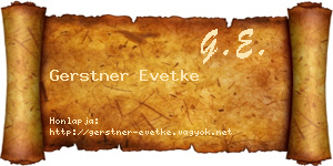 Gerstner Evetke névjegykártya